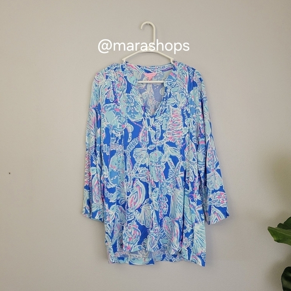 Lilly Pulitzer Sarasota Tunic Bay Blue - Picture 2 of 6